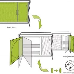 Outwell Camrose Table de cuisine, noir/blanc -Camping Soldes outwell camrose kitchen table black 6