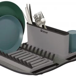 Outwell Dunton Foldable Dish Rack with Sponge Drain, gris/noir -Camping Soldes outwell dunton foldable dish rack with sponge drain 3