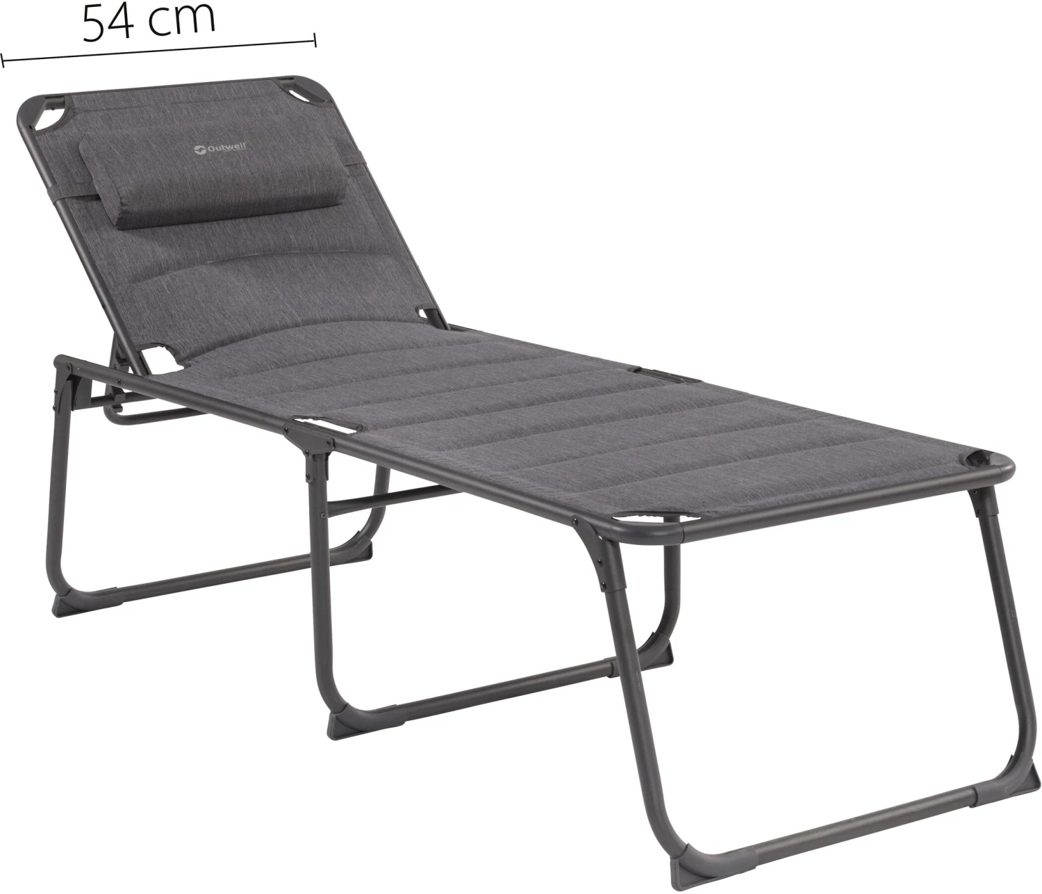 Outwell Evansville Chaise longue, gris 4 Outwell Evansville Chaise longue, gris – Image 2