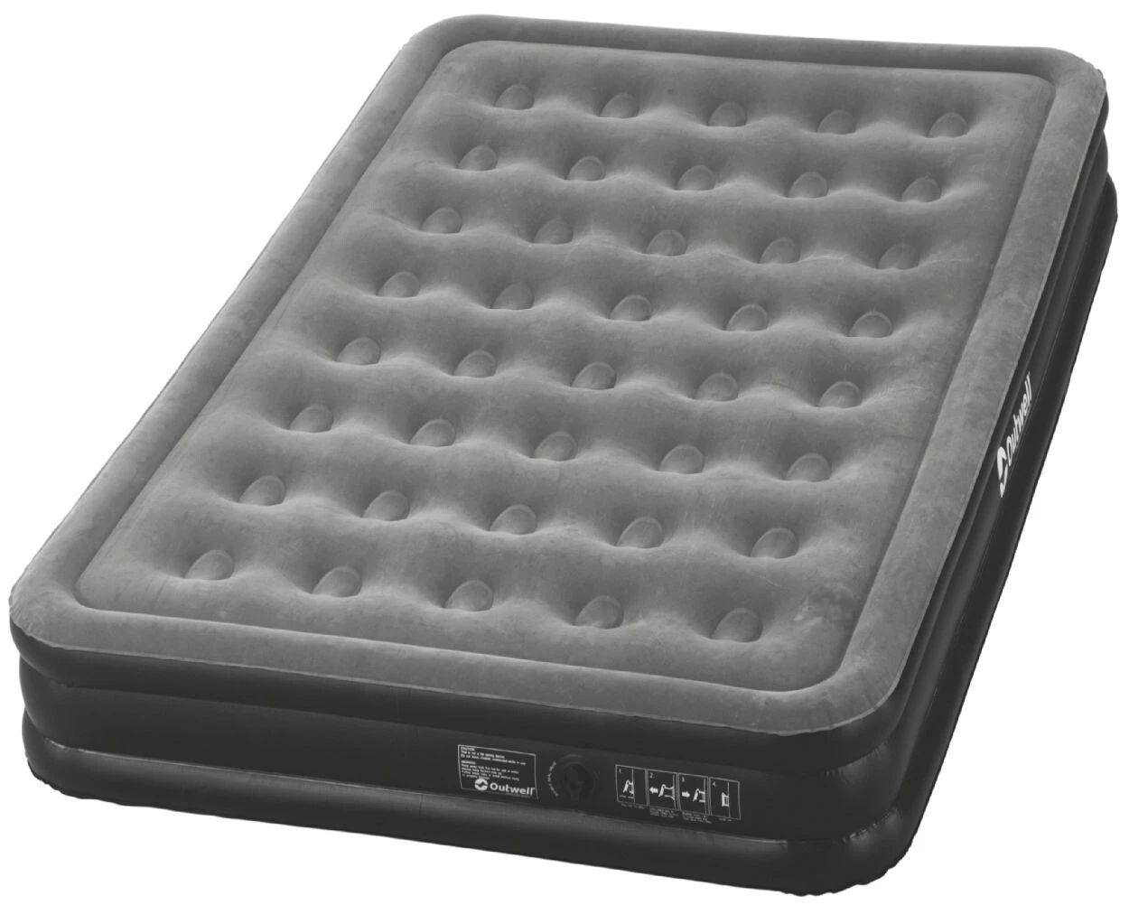 Outwell Flock Excellent Double Matelas gonflable, gris/noir 3 Outwell Flock Excellent Double Matelas gonflable, gris/noir
