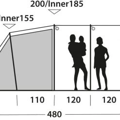 Outwell Lawndale 6 Tent -Camping Soldes outwell lawndale 6 tent 6