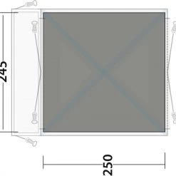 Outwell Milestone Tapis tissé plat Tableau De Bord/Shade, gris/noir -Camping Soldes outwell milestone dash shade flat woven carpet 3