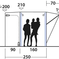 Outwell Newburg 160 Air Drive-Away Awning, gris -Camping Soldes outwell newburg 160 air drive away awning 3