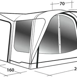 Outwell Newburg 160 Air Drive-Away Awning, gris -Camping Soldes outwell newburg 160 air drive away awning 5