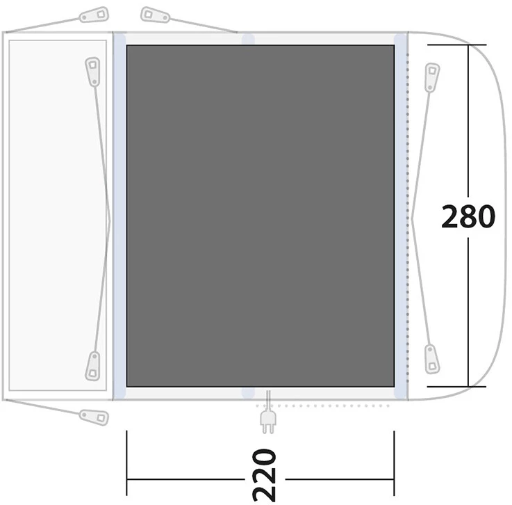 Outwell Newburg 240 Bâche de sol, gris 4 Outwell Newburg 240 Bâche de sol, gris – Image 2